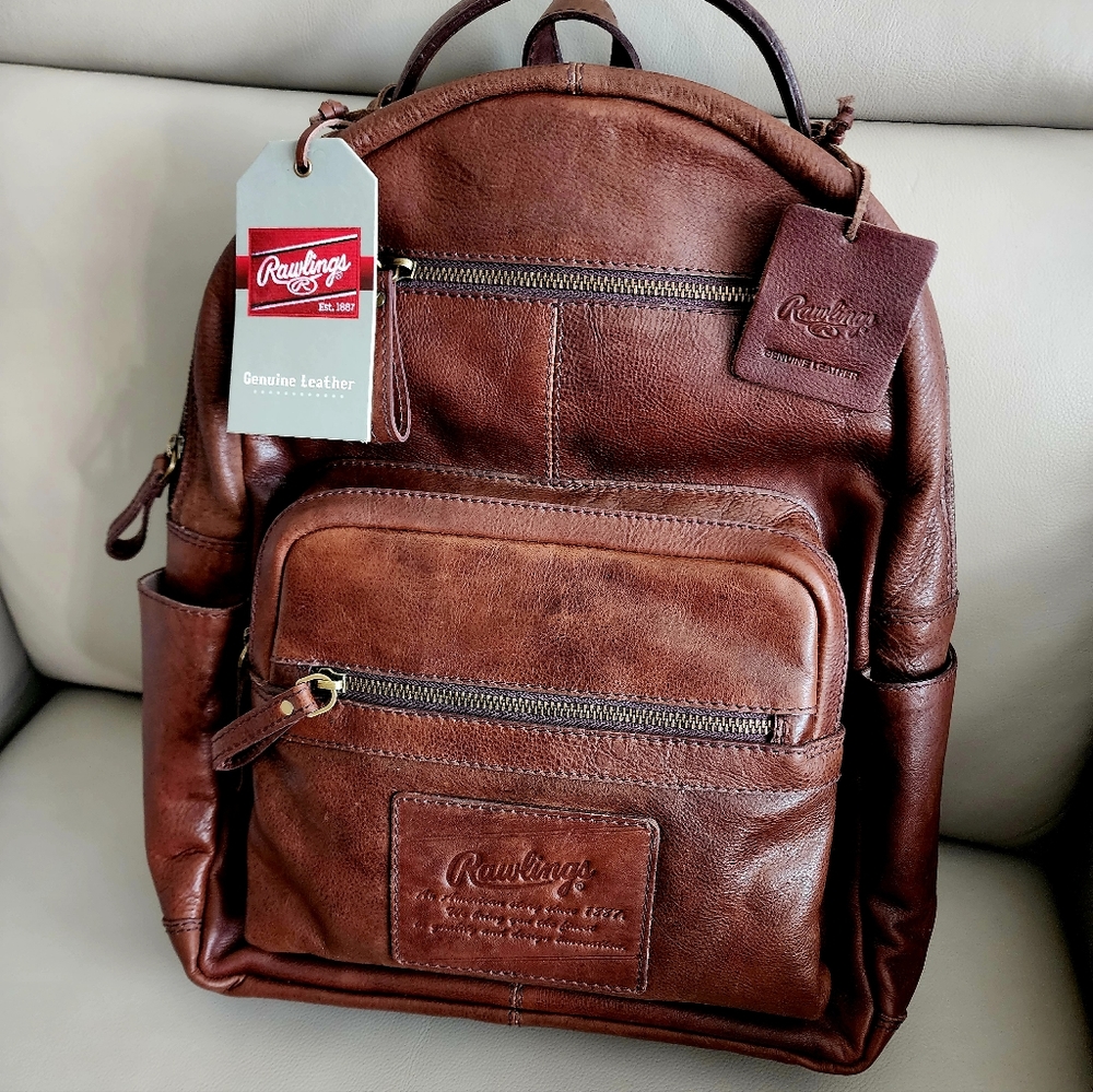 Genuine Leather Backpack/Laptop Bag- Rawlings